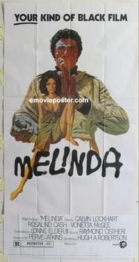 s504 MELINDA three-sheet movie poster '72 YOUR kind of black film!