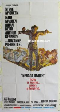 s512 NEVADA SMITH three-sheet movie poster '66 Steve McQueen, Karl Malden
