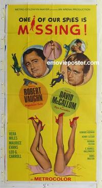 s515 ONE OF OUR SPIES IS MISSING three-sheet movie poster '66 Man from UNCLE!