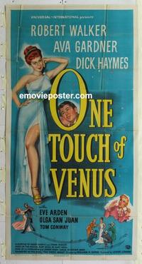 s516 ONE TOUCH OF VENUS three-sheet movie poster '48 sexy Ava Gardner, Walker