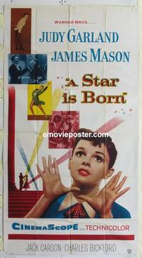 k534a STAR IS BORN three-sheet movie poster '54 Judy Garland, Mason