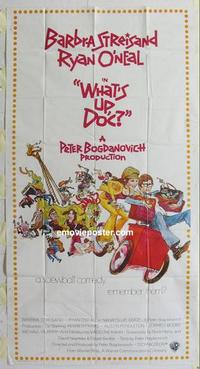 s579 WHAT'S UP DOC int'l three-sheet movie poster '72 Barbra Streisand, O'Neal