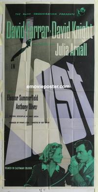 s498 LOST English three-sheet movie poster '55 David Farrar, English!
