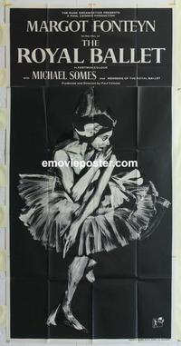 s533 ROYAL BALLET English three-sheet movie poster '60 Margot Fonteyn