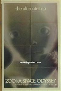 b480 2001 A SPACE ODYSSEY style D one-sheet movie poster 1970 Kubrick
