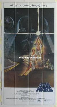 b342 STAR WARS 3sh '77 George Lucas classic sci-fi epic, great art by Tom Jung!