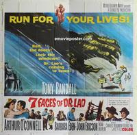 b307 SEVEN FACES OF DR LAO six-sheet movie poster '64 Tony Randall
