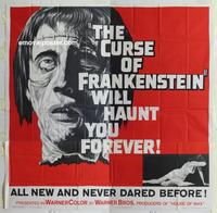 b301 CURSE OF FRANKENSTEIN six-sheet movie poster '57 Peter Cushing
