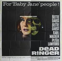 b303 DEAD RINGER six-sheet movie poster '64 Bette Davis, Karl Malden