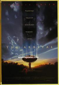 h663 ARRIVAL one-sheet movie poster '96 Charlie Sheen, sci-fi!