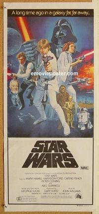 b284 STAR WARS style C Aust daybill movie poster '77 George Lucas
