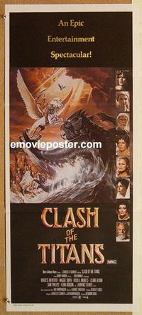 b240 CLASH OF THE TITANS #2 Aust daybill movie poster '81 D. Goozee