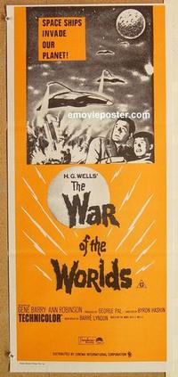 b291 WAR OF THE WORLDS Aust daybill movie poster R70s Gene Barry