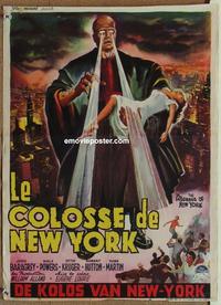 b125 COLOSSUS OF NEW YORK Belgian movie poster '58 Mala Powers