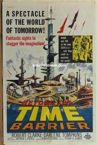 b540 BEYOND THE TIME BARRIER one-sheet movie poster '59 Edgar Ulmer