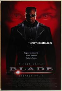 h668 BLADE one-sheet movie poster '98 Wesley Snipes, vampires!