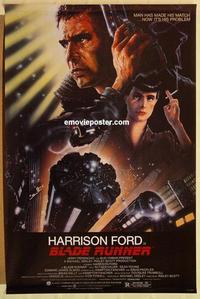 h669 BLADE RUNNER one-sheet movie poster '82 Harrison Ford, John Alvin art!