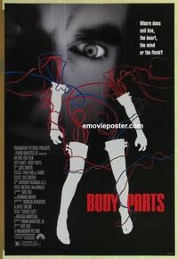 h671 BODY PARTS one-sheet movie poster '91 Jeff Fahey, cool horror!