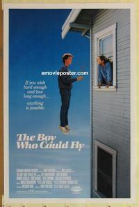 h674 BOY WHO COULD FLY one-sheet movie poster '86 Fred Savage fantasy!