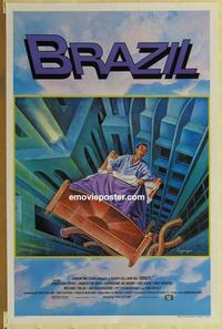 h679 BRAZIL int'l one-sheet movie poster '85 Terry Gilliam, cool artwork!