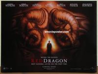 b070 RED DRAGON teaser DS British quad movie poster '02 Hopkins