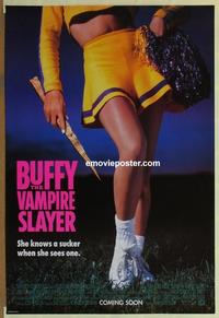 h682 BUFFY THE VAMPIRE SLAYER DS advance one-sheet movie poster '92 Swanson