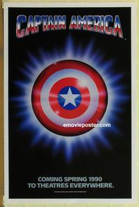 h685 CAPTAIN AMERICA teaser one-sheet movie poster '90 Marvel Comics!
