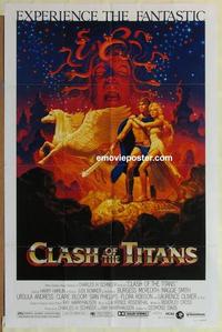 b577 CLASH OF THE TITANS one-sheet movie poster '81 Ray Harryhausen