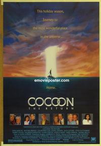h695 COCOON THE RETURN one-sheet movie poster '88 Courtney Cox, Don Ameche