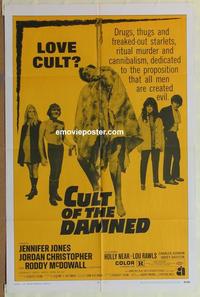 b507 ANGEL ANGEL DOWN WE GO one-sheet movie poster '69 AIP, drugs & thugs!