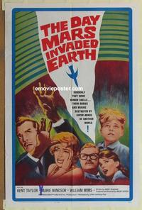 b616 DAY MARS INVADED EARTH one-sheet movie poster '63 Marie Windsor