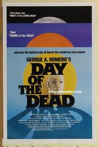 h703 DAY OF THE DEAD one-sheet movie poster '85 George Romero sequel!