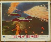 h171 WAR OF THE WORLDS #2 English Front of House movie lobby card '53 spaceships!