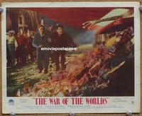 h173 WAR OF THE WORLDS #4 English Front of House movie lobby card '53 alien hand!