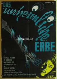 b181 13 GHOSTS German movie poster '60 William Castle, cool horror!