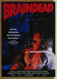 b184 DEAD ALIVE German movie poster '92 Peter Jackson, Braindead!