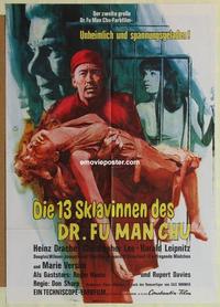 b183 BRIDES OF FU MANCHU German movie poster '66 Christopher Lee