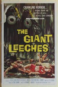 b517 ATTACK OF THE GIANT LEECHES one-sheet movie poster '59 Roger Corman