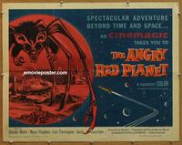 b383 ANGRY RED PLANET half-sheet movie poster '60 Gerald Mohr, AIP sci-fi!