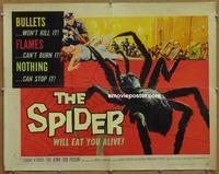 b428 SPIDER half-sheet movie poster '58 Bert I. Gordon, horror