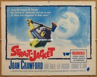 b429 STRAIT-JACKET half-sheet movie poster '64 crazy Joan Crawford!