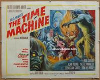 b433 TIME MACHINE half-sheet movie poster '60 Rod Taylor, HG Wells