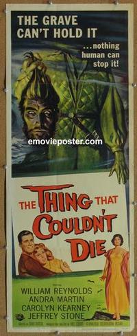 b465 THING THAT COULDN'T DIE insert movie poster '58 Universal horror!