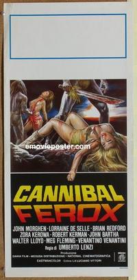 b113 CANNIBAL FEROX Italian locandina movie poster '81 Umberto Lenzi