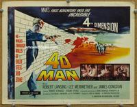 h186 4D MAN movie title lobby card '59 Robert Lansing, Lee Meriwether
