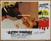 h294 ASTRO-ZOMBIES signed movie lobby card #3 '68 Ted V. Mikels!