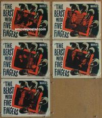 h560 BEAST WITH FIVE FINGERS 5 movie lobby cards '47 Peter Lorre