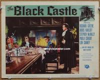 h302 BLACK CASTLE movie lobby card #3 '52 Boris Karloff, Greene