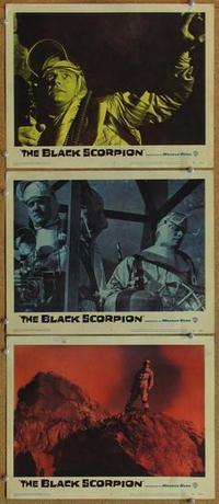 h602 BLACK SCORPION 3 movie lobby cards '57 wild sci-fi horror!