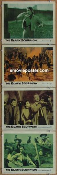 h575 BLACK SCORPION 4 movie lobby cards '57 wild sci-fi horror!